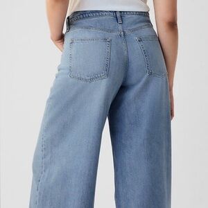 Gap Mid Rise ultra soft denim wide leg baggy Jeans Sz 24/00